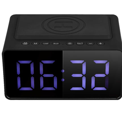 Volkano Awake Plus series Alarm Clock with Wireless Charging & Speaker