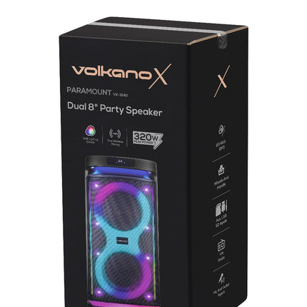 Volkano Paramount Series Dual 8" Bluetooth Party Speaker