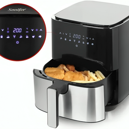 Sonifer air fryer | 5 liter |1450W | non-stick liner no oil | LED display