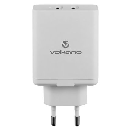 Volkano Potent Duo series 65W GaN Dual PD Compact Wall Charger