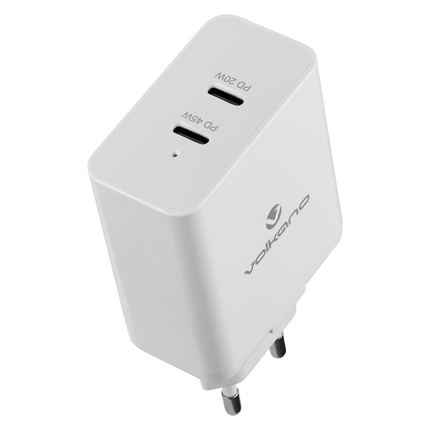 Volkano Potent Duo series 65W GaN Dual PD Compact Wall Charger