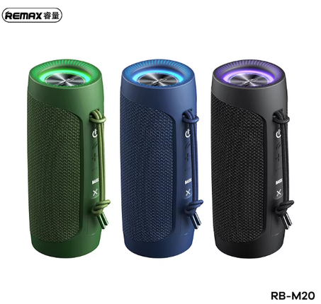 REMAX  Outdoor Bluetooth Speaker ipx7 Waterproof and Dustproof with Carrying Rope Colorful Portable Subwoofer