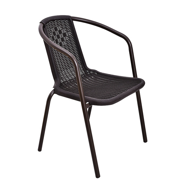 Black Rattan Outdoor Chair – Patio/Garden Use