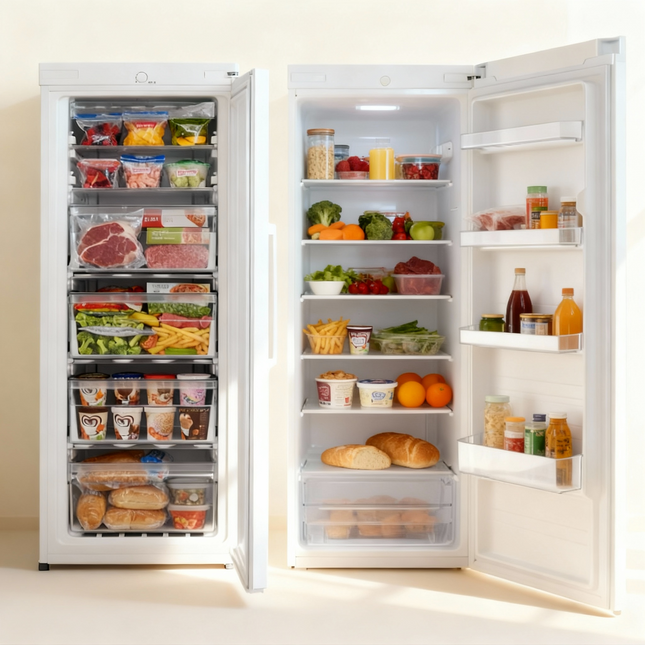 Upright Freezer & Fridge Combo (White, Class E)
