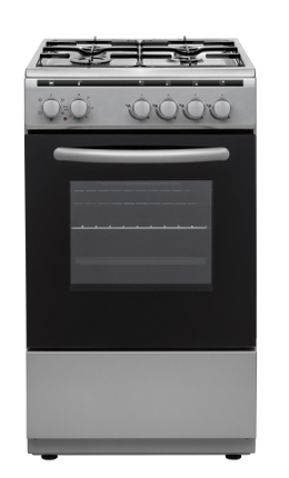 GENERAL - FREESTANDING ELECTRIC OVEN WITH 4 GAS BURNERS SIZE 50CM WITH FAN - NO IGNITION