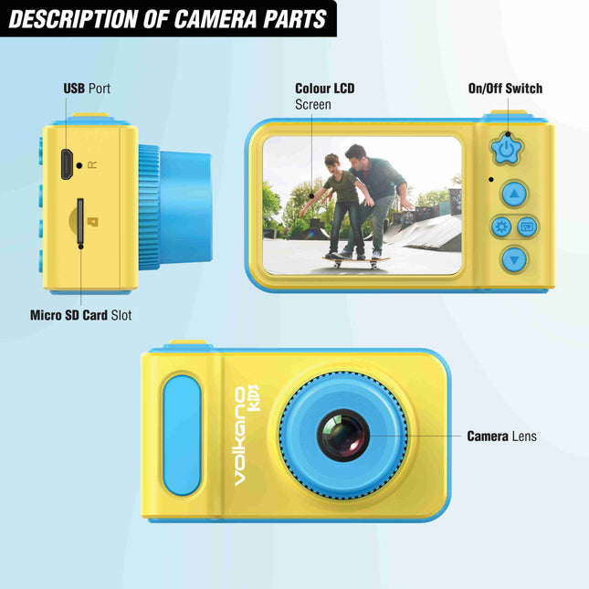 Volkano Kids camera Shutterbug series HD Action Cam - Blue