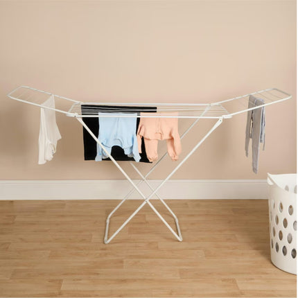 Foldable Clothes Drying Rack 18m - Portable Laundry Airer with Anti-Slip Caps