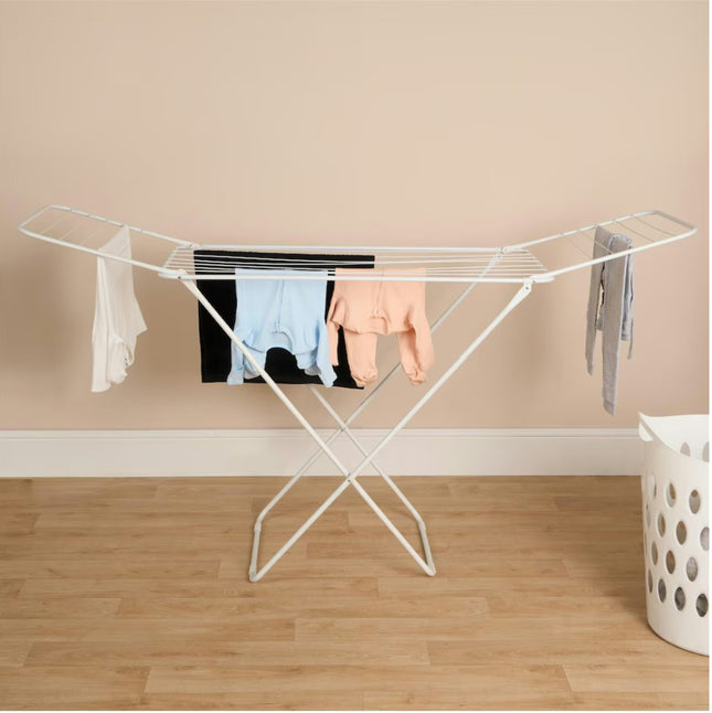 Foldable Clothes Drying Rack 18m - Portable Laundry Airer with Anti-Slip Caps