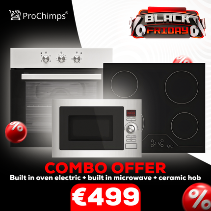 Combo Offer Built-In Oven + Built-In Microwave Oven + Ceramic Hob 4 Burners