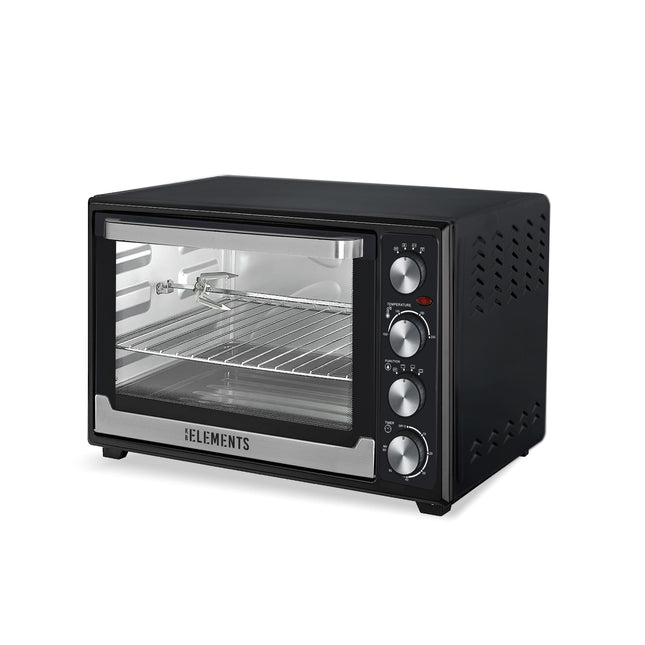 KB Elements 45L Convection Oven + hobs| 1600W | Double Tempered Glass | Rotisserie Function | Adjustable Temperature and Energy-Efficient Cooking