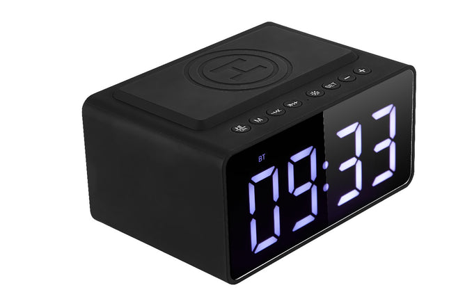 Volkano Awake Plus series Alarm Clock with Wireless Charging & Speaker