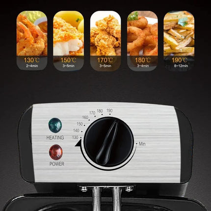 Sonifer Electric  Deep Fryer | 2400W | 6L | Stainless Steel