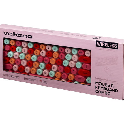 Volkano Paradigm Series Mouse and Keyboard combo - Mint | Pink