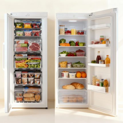 Upright Freezer & Fridge Combo (White, Class E)