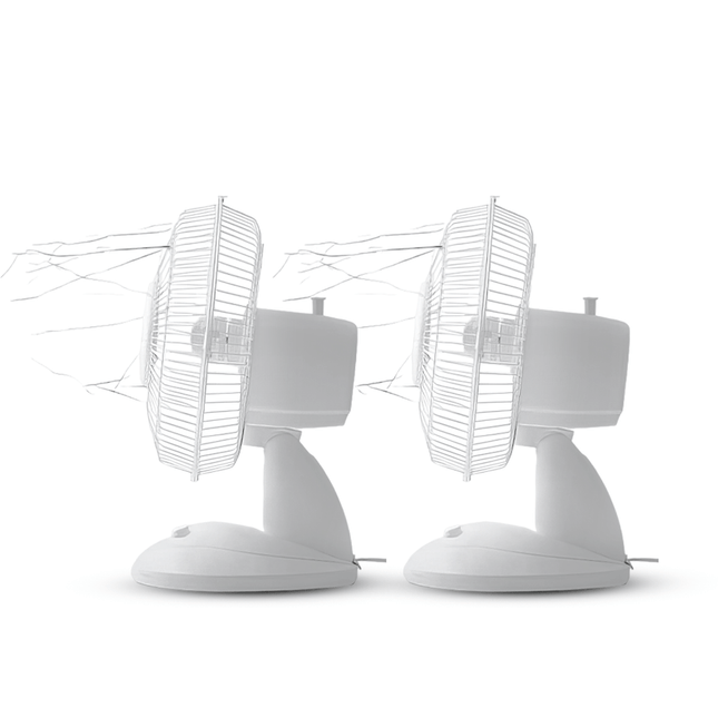 High-Performance Desk Fans - 65W Power, 3 Speed Modes, 18-Inch Diameter, 2-Year Warranty - Convenient Dual-Pack (Two in a Box)