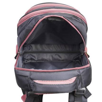 Volkano Orthopaedic Backpack 27L - Dark Grey with Pink