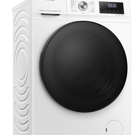 Hisense Washing Machine 8KG | 1400 RPM | Short Program | Total Weight Control | Child Lock | Inverter PowerDrive Motor