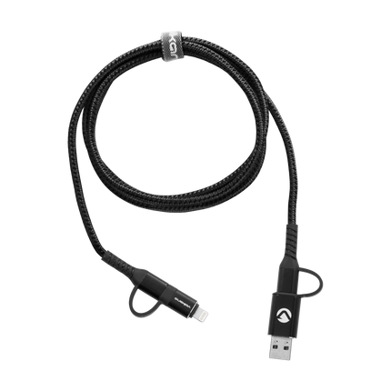 Volkano Weave series 4-in-1 charge & data cable