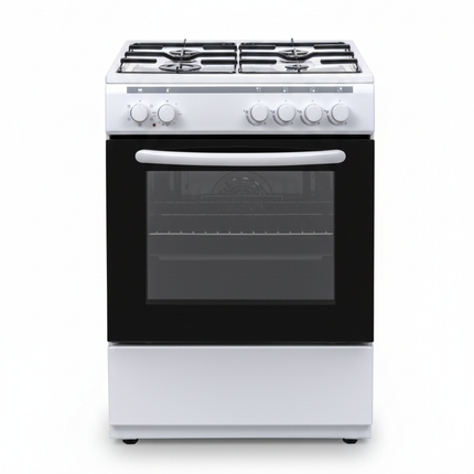 Gas cooker on off-white background