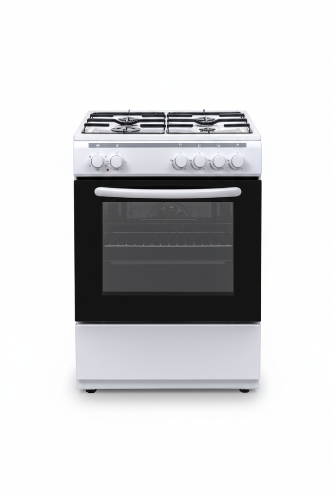 Gas cooker on off-white background