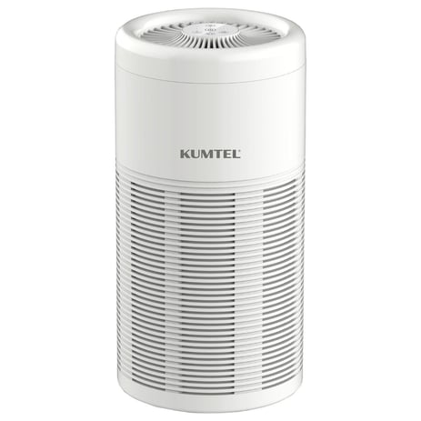 KUMTEL HAP-01 Air Purifier with 10W Rated Power, 360° Air Inlet, DC Motor, 3 Fan Speeds, UV-C & Ionizer, H13 HEPA Filter, Carbon Coated Pre-Filter, Night Light, Auto Mode, Child Lock, Timer, for 8-15m² Area