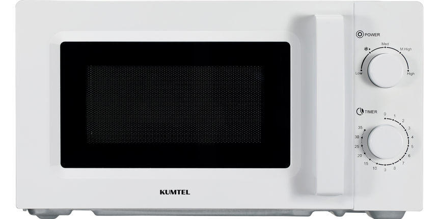 Kumtel Microwave Oven 700W | Defrost, 35-Min Timer, Easy to Clean Gray Cavity