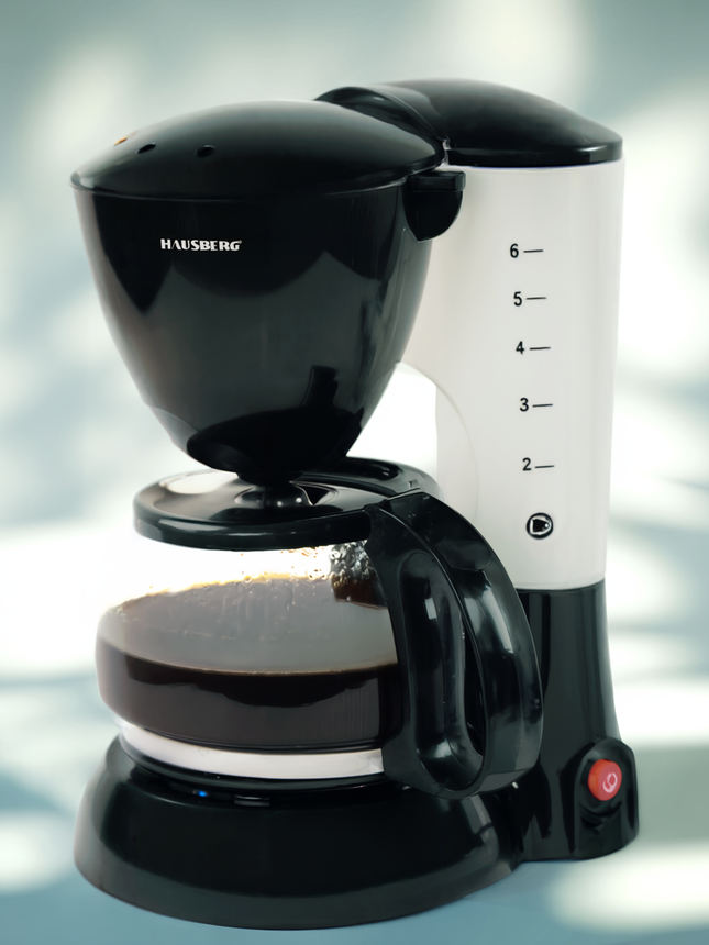 Hausberg ELECTRIC COFFEE MAKER | 6 cups (650ml) Capacity