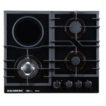 Hausberg Built-In Gas Stove Plus Vitroceramic Hob 3+1 Burners - HB-1538 - Black