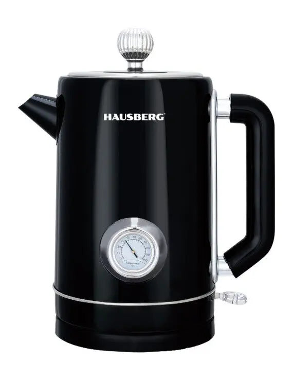 Hausberg Electric Steel Kettle with Temperature Gauge 1.8L - HB-3626NG - Black