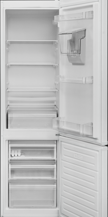 Telefunken Fridge/Freezer Combo Energy Efficiency Class E | Energy Consumption 224 kWh/year | Freezing Capacity in 24 Hours 3.9 kg | Total Usable Capacity 286 liters | Number of Shelves 4, Height-Adjustable Feet | Water Dispenser