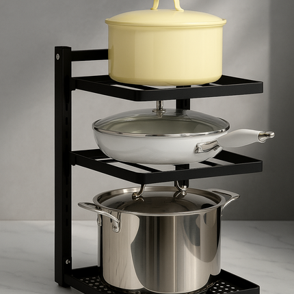 Kitchen Pot Rack | under sink | 3 layers | 23 x 27 x 43 cm | Metal &amp; Plastic Material