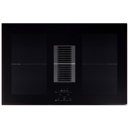 Induction hob with built-in hood 77cm