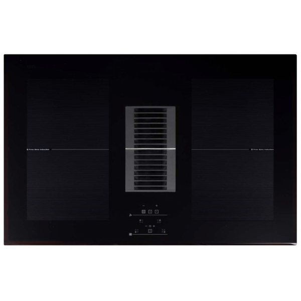 Induction hob with built-in hood 77cm