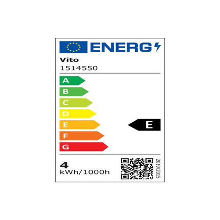 LED FILAMENT BULB LEDISONE-2-CLEAR MINI GLOBE G45 4W 520Lm E27 2700K (WARM WHITE) 1514550 VITO