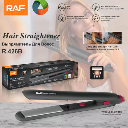 RAF 2-in-1 Hair Straightener | Fast Heating