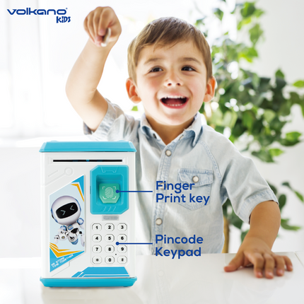 Volkano Kids Robo Vault series Kids Money Saving Vault - Blue