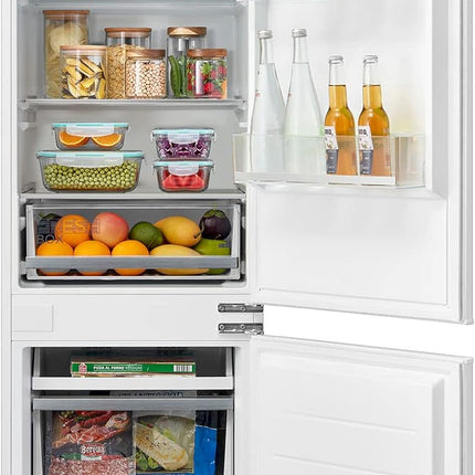 Midea Built-In Refrigerator/Freezer with Tow Door, LED Lighting, Height 178.5 cm, Refrigerators 192 L, Freezer 79 L, White [Energy Class F]