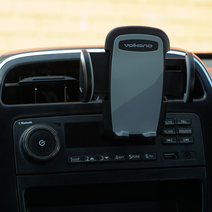 Volkano Flow series car airvent phone holder, large - black