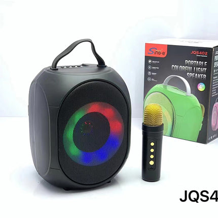 Portable Speaker | Bluetooth | USB | TF Card | FM Radio | Button Volume Control | Wireless Microphone