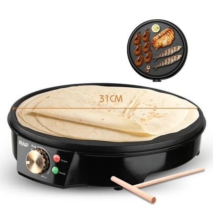 RAF Electric Crepe Maker | 1200W | Non-Stick Coating | uniform Heat | Easy to clean