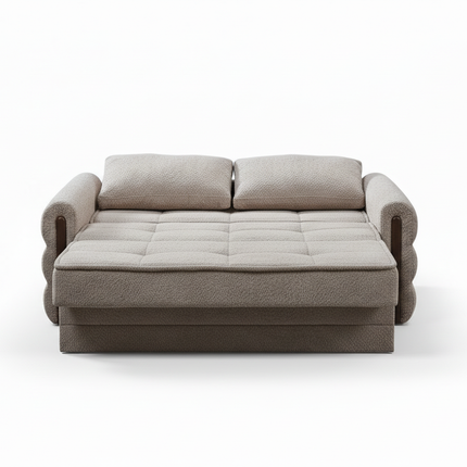 Riva sofa bed on off-white background with natural lighting