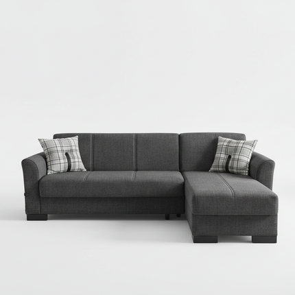 Sofa from front center angle on off-white background