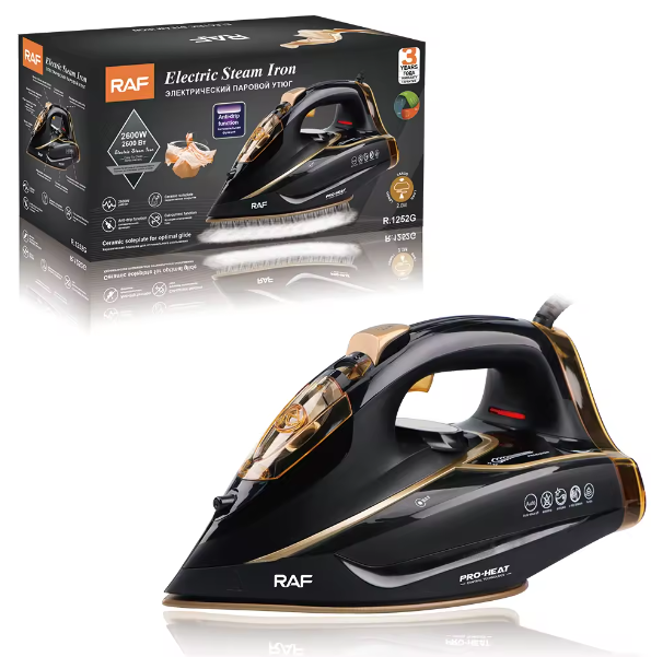 RAF Electric Steam Iron | 2600W | Anti-drip Function | Ceramic Soleplate | Cut-Current Function