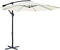 Table and chair set with large hexagonal umbrella | parasol