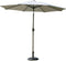 Large Modern Hexagonal Outdoor Parasol | Umbrella | Durable Alloy Steel Frame, UV-Resistant Polyester Canopy in Off White/Khaki, Easy Crank System, Carbon Fiber Outer Material, Ideal for Sun Protection