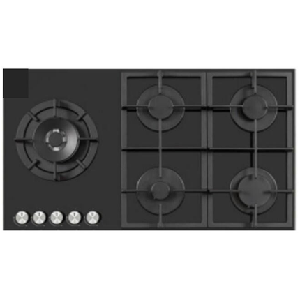 AVG Gas Hob 88cm 5 Burners | Flame Control | Cast Iron Grilles