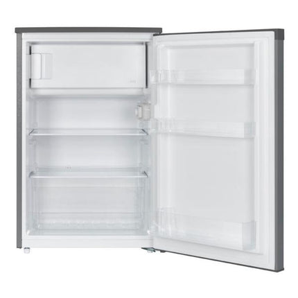 AVG Table Top Fridge Freezer – 115L Capacity, 14L 3-Star Freezer, Static Cooling, Interior Light, 1 Glass Shelf, A+ (E) Energy Class, Single Door, 85x54.5x54.5cm, Silver