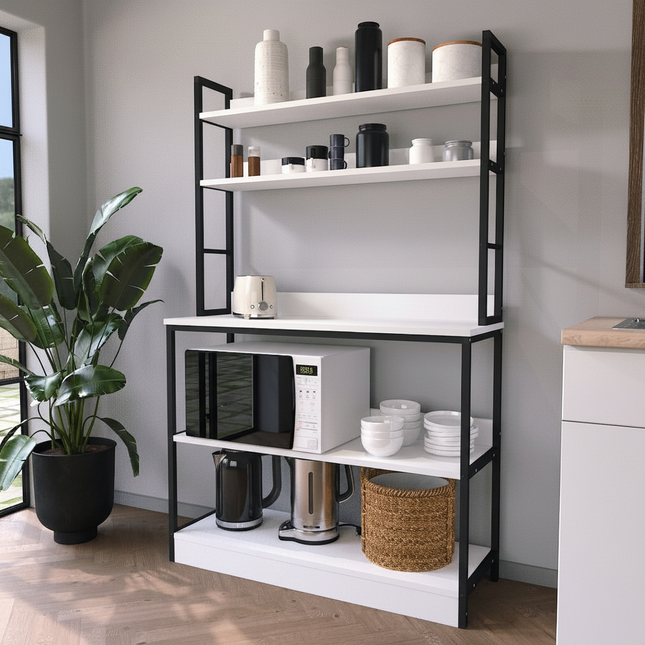 Kitchen Bar Table 112×64 cm - White