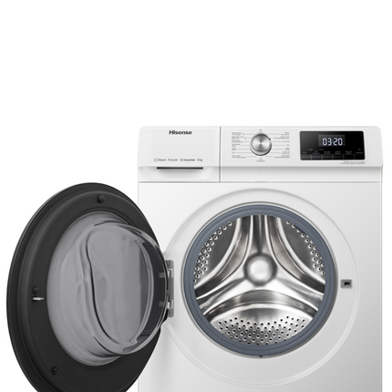 Hisense Washing Machine 8KG | 1400 RPM | Short Program | Total Weight Control | Child Lock | Inverter PowerDrive Motor