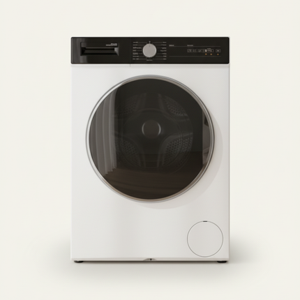 White dryer with circular outline detail